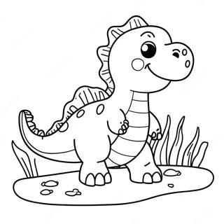 Pagina Para Colorir Do Dinossauro Aquatico 138795-70049