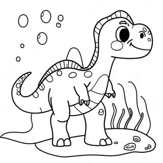 Pagina Para Colorir Do Dinossauro Aquatico 138795-70051