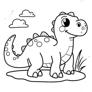 Pagina Para Colorir Do Dinossauro Aquatico Amigavel 138796-70053