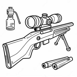 Pagina Para Colorir Do Fuzil De Sniper Realista 138822-70074