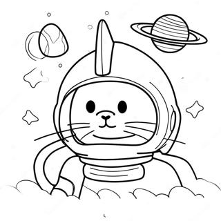 Pagina Para Colorir Do Gato Espacial Aventureiro 138847-70094