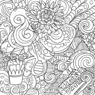 Pagina Para Colorir Com Padroes Divertidos De Marcadores Posca 139029-70245