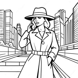 Pagina Para Colorir Da Carmen Sandiego Em Uma Cidade Misteriosa 139052-70253