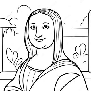 Pagina Para Colorir Da Mona Lisa Sorrindo De Leonardo Da Vinci 139103-70294