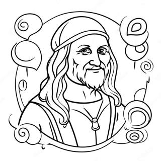 Leonardo Da Vinci Páginas para Colorir