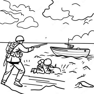 Pagina Para Colorir Do Ataque A Praia Do Dia D 139158-70345