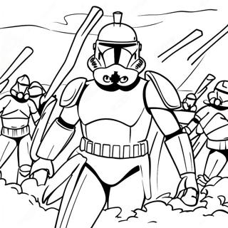 Pagina Para Colorir Da Batalha Epica Do Clone Trooper Da Fase 2 139180-70353