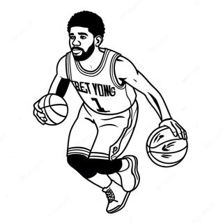 Pagina Para Colorir Do Kyrie Irving Driblando Basquete 139232-70394