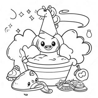 Pagina Para Colorir Da Cena Fantasiosa Do Dia Do Pi 139261-70426