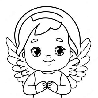 Pequeno Anjo Páginas Para Colorir