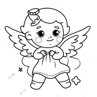 Pagina Para Colorir Fofo Pequeno Anjo 139412-70534