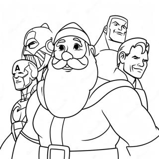 Pagina Para Colorir Papai Noel Com Os Vingadores 139462-70573