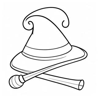 Desenho Para Colorir Do Chapeu E Varinha Magica 139513-70620