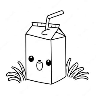 Desenho Para Colorir Da Caixa De Leite Fofa Com Canudo 139538-70635