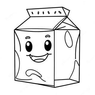 Desenho Para Colorir Da Caixa De Leite Sorridente Com Copo 139540-70642
