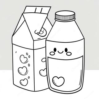 Desenho Para Colorir Da Caixa De Leite Sorridente Com Copo 139540-70644