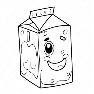 Pagina Para Colorir De Caixa De Leite De Desenho Animado Com Rosto 139541-70646