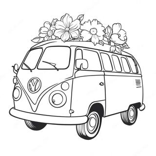 Pagina Para Colorir De Van Vintage Com Flores 139566-70661