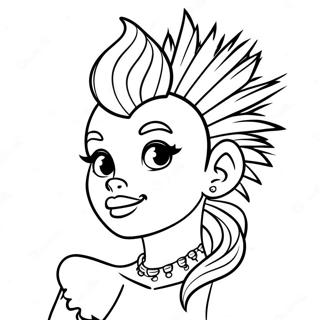 Princesa Disney Punk Páginas para Colorir