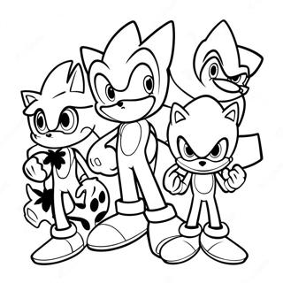 Sombra Sonic Com Amigos Pagina Para Colorir 14057-3080