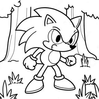 Sombra Sonic Em Uma Floresta Escura Pagina Para Colorir 14058-3081
