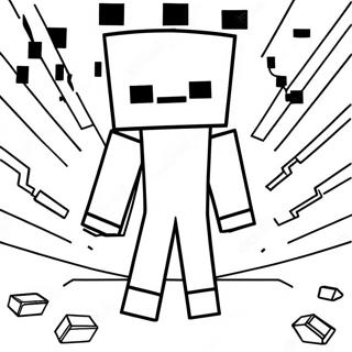 Enderman Do Minecraft Na Noite Pagina Para Colorir 1453 2385