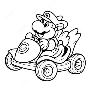 Pagina Para Colorir Do Bowser No Kart Do Mario Kart 14620-3189