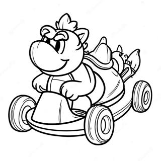 Pagina Para Colorir Do Bowser No Kart Do Mario Kart 14620-3190