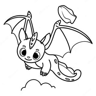 Toothless Voando No Ceu Pagina Para Colorir 15348-3347