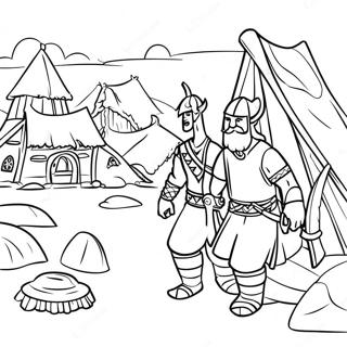 Cena Da Vila Viking Pagina Para Colorir 15351-3359
