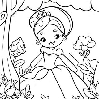 Tiana Magica No Jardim Pagina Para Colorir 1549 779