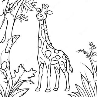 Pagina Para Colorir Girafa Alta Pegando Folhas 15620-3412