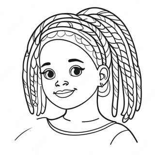 Menina Negra Páginas Para Colorir