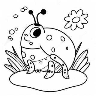 Pagina Para Colorir De Uma Joaninha Feliz Com Flores 15987-3492