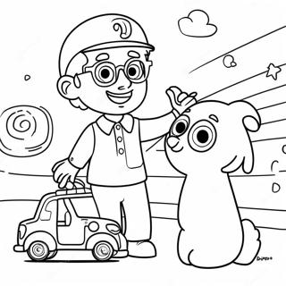 Blippi Brincando Com Amigos Pagina Para Colorir 16260-3546