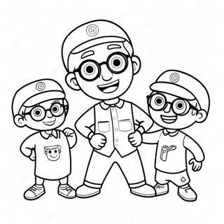 Blippi Brincando Com Amigos Pagina Para Colorir 16260-3547