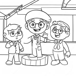 Blippi Brincando Com Amigos Pagina Para Colorir 16260-3548