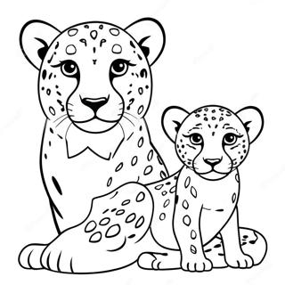 Pagina Para Colorir Do Filhote De Guepardo Com A Mae 17889 3911