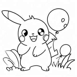 Pikachu Com Baloes Pagina Para Colorir 18809-4102