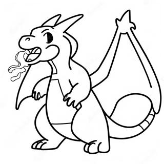 Charizard Respirando Fogo Pagina Para Colorir 18810-4105