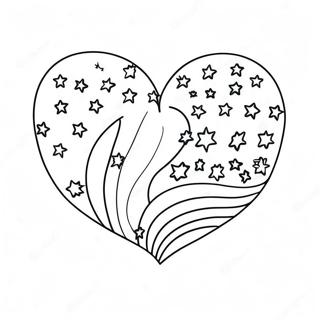 Bandeira Americana Em Um Coracao Pagina Para Colorir 19080-4176