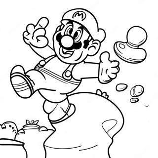 Pagina Para Colorir Do Mario Pulando Sobre Goombas 192-803