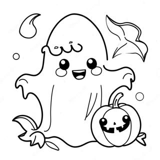 Pagina Para Colorir Fantasma Fofo Com Abobora 19541 4272