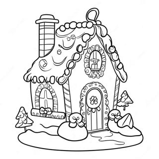 Pagina Para Colorir Da Casa De Gengibre Festiva 20007-4369