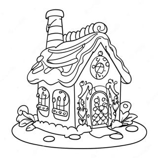 Pagina Para Colorir Da Casa De Gengibre Festiva 20007-4370