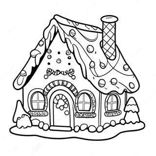 Pagina Para Colorir Da Casa De Gengibre Festiva 20007-4371