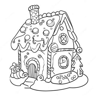 Pagina Para Colorir Da Casa De Gengibre Festiva 20007-4372