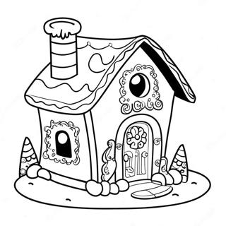 Pagina Para Colorir Da Casa De Gengibre Encantadora 20008-4374