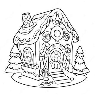 Pagina Para Colorir Da Casa De Gengibre Encantadora 20008-4376