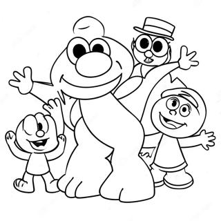 Elmo Brincando Com Amigos Pagina Para Colorir 20361-4441